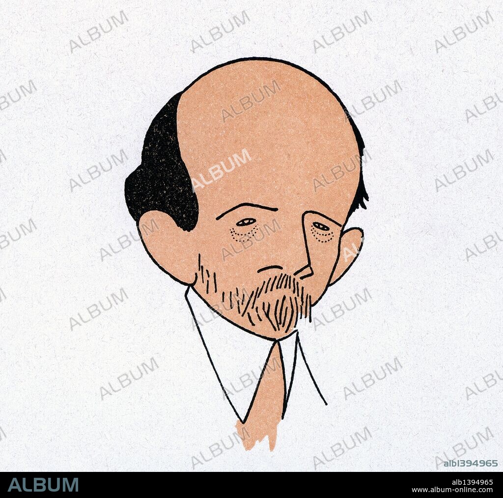 ROMÁN BONET SINTES "BON". Caricatura de Pio Baroja y Nessi (San Sebastián, 1872-Madrid, 1956), Novelista perteneciente a la Generación del 98. Año 1911.