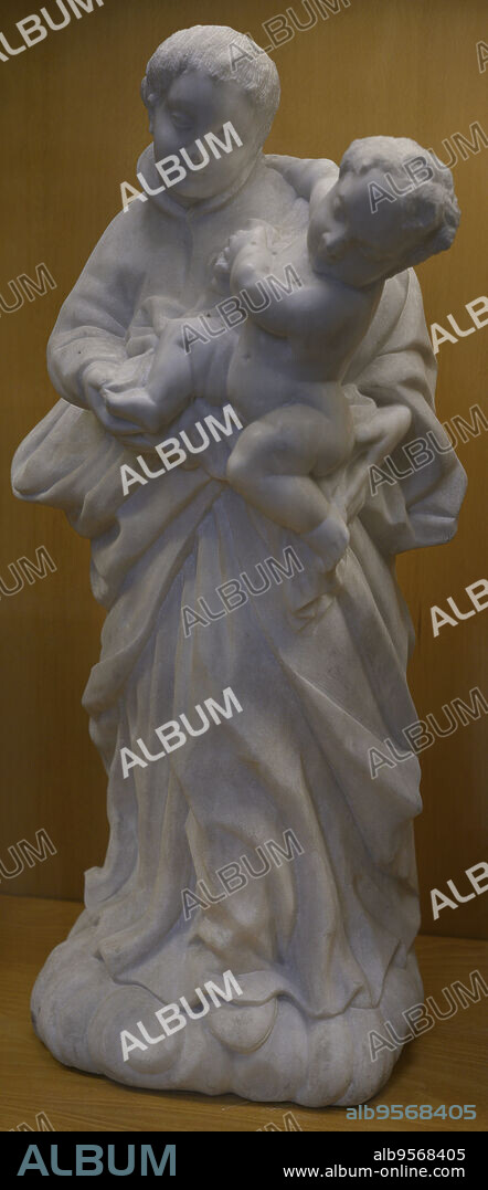 Saint Anthony. Statue. 18th century. From the Colegio dos Nobres (Lisbon). Carmo Archaeological Museum. Lisbon, Portugal.