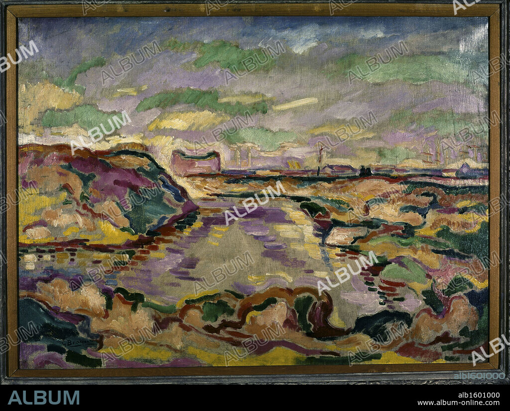 Landscape by Georges Braque, oil on canvas, 1882-1963, USA, New York State, New York City, Solomon R. Guggenheim Museum.