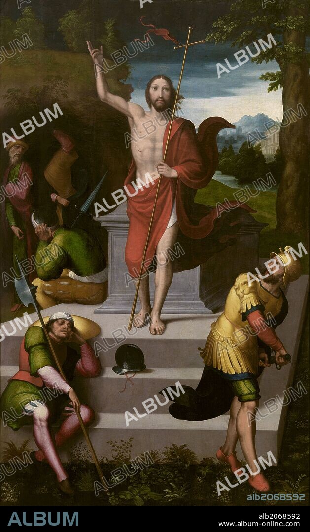 Juan Correa de Vivar / 'La Resurrección de Cristo', Segundo tercio del siglo XVI, Escuela Española, Tabla, 210 cm x 135 cm, P07715.