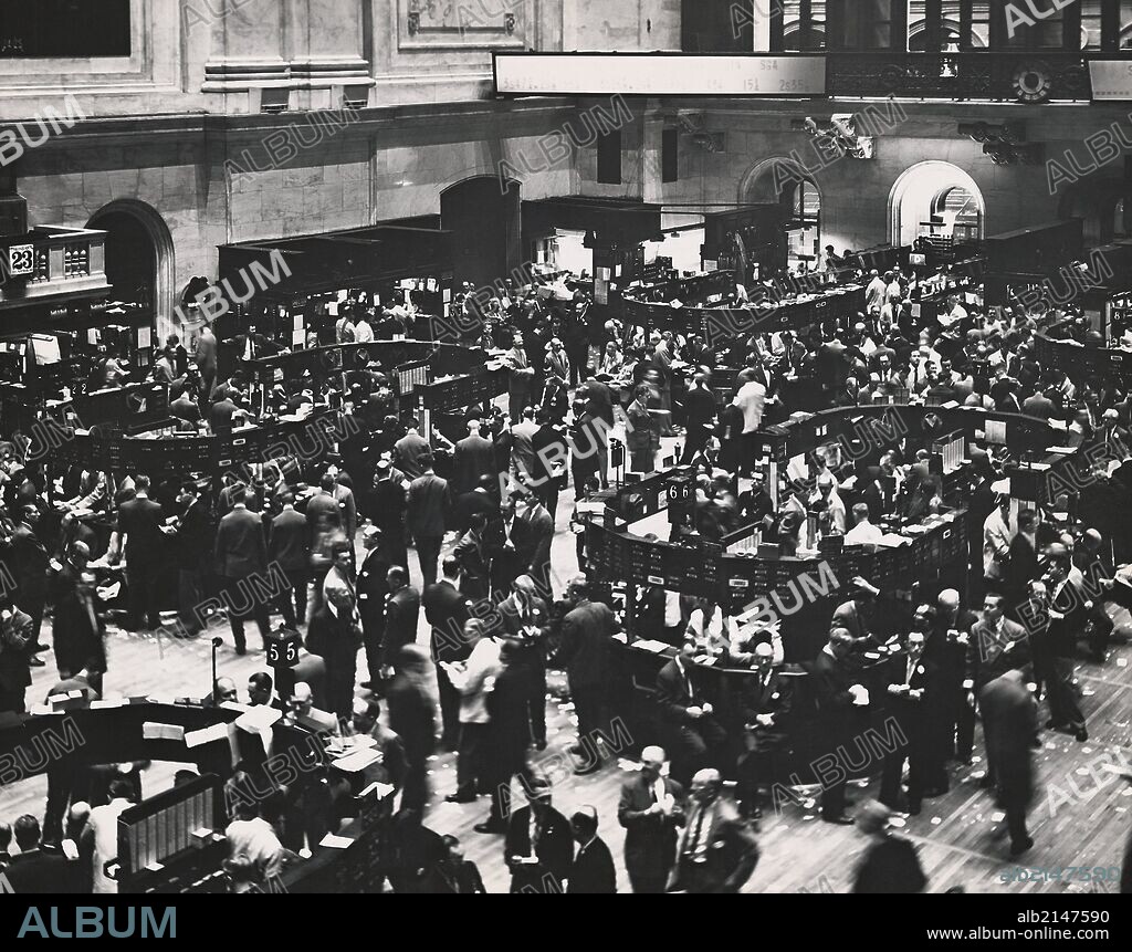 Trading floor, New York Stock Exchange, New York City.