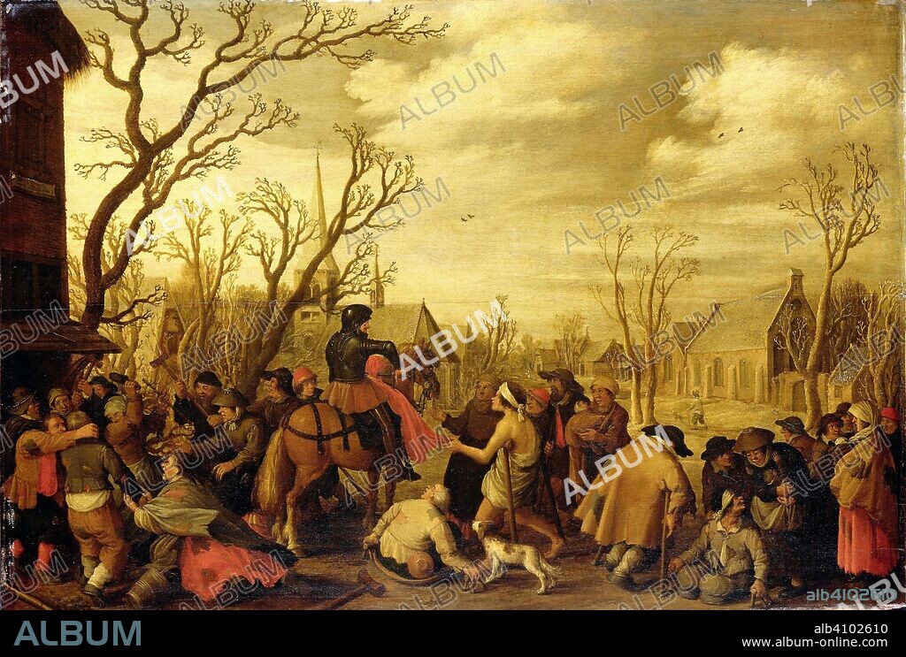 JOOST CORNELISZ. DROOCHSLOOT. St Martin Cutting Off Part of his Cloak for a Beggar. Dating: 1623. Measurements: support: h 58.4 cm × w 85.5 cm.