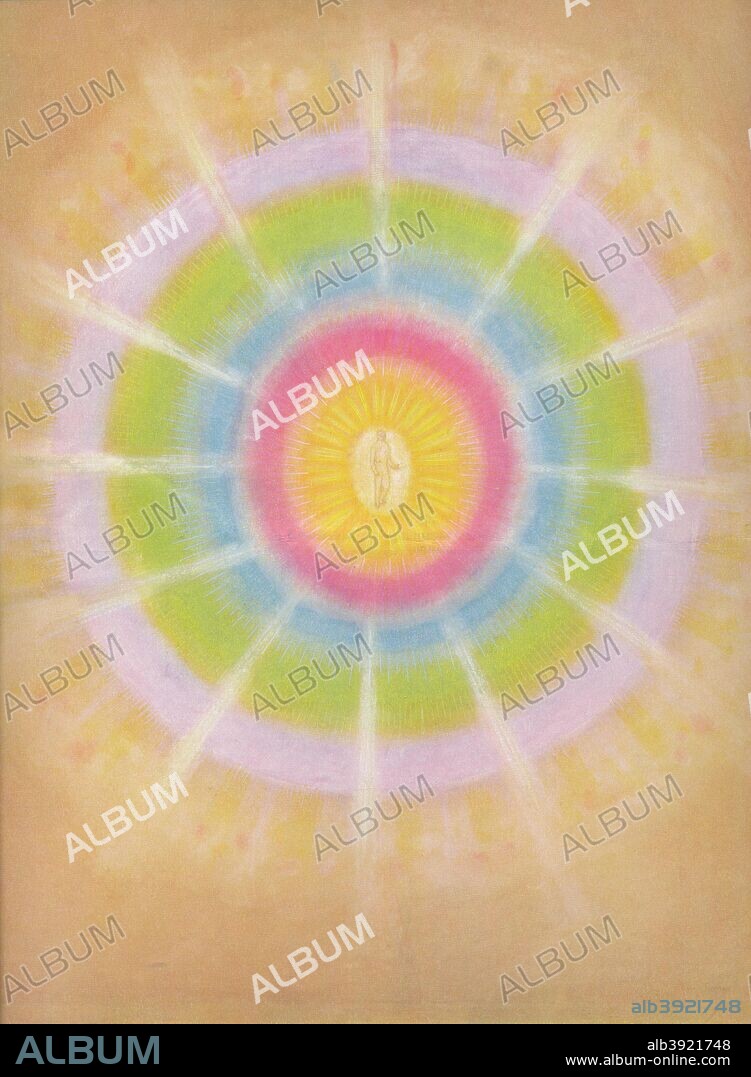 'The Causal Body of an Arhat', c1902, (1917). An illustration of the casual body of an Arhat from Man Visible and Invisible by Charles Webster Leadbeater, first published in 1902. Charles Webster Leadbeater (1854-1934) an influential member of the Theosophical Society, author on occult subjects and co-founder of the Liberal Catholic Church. From Bibby's Annual 1917, [J. Bibby & Sons, Liverpool, 1917].