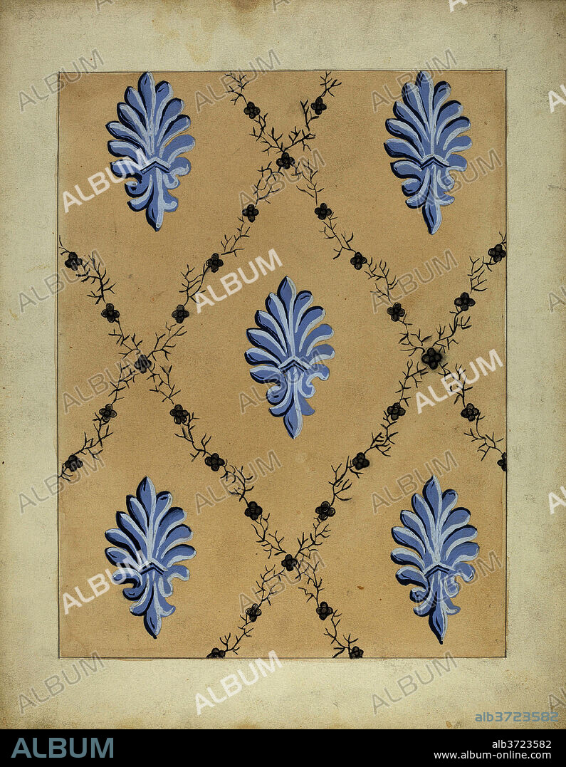 PAUL FARKAS. Wallpaper. Dated: 1935/1942. Dimensions: overall: 29.2 x 22.9 cm (11 1/2 x 9 in.). Medium: watercolor, graphite, and gouache on paperboard.