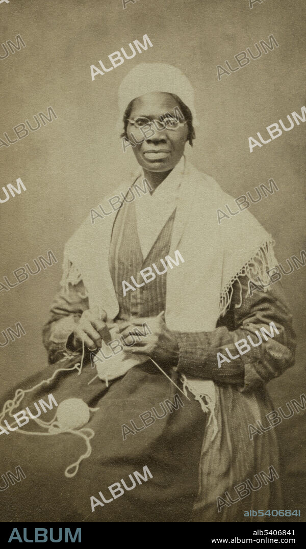 Sojourner Truth (1797 - November 26, 1883) was an African-American abolitionist and women's rights activist. She was born into slavery, but escaped with her infant daughter to freedom. In 1828, she went to court to recover her son and became the first black woman to win such a case against a white man. She gave herself the name Sojourner Truth after she became convinced that God had called her to go into the countryside "testifying the hope that was in her". During the Civil War, she helped recruit black troops for the Union Army. Truth spoke about abolition, women's rights, prison reform, and preached against capital punishment. J. H. Preiter, 1864 (cropped and cleaned).