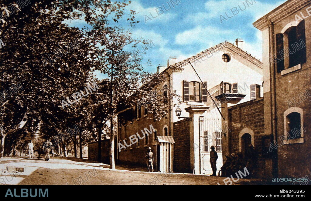 French Foreign Legion Headquarters in Casserne, Algeria 1900.