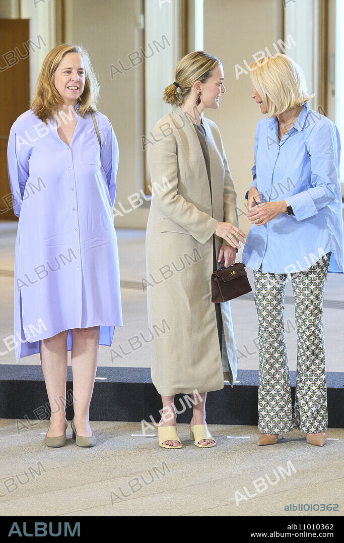 Marta Ortega, Sheila Loewe, Maria Helena Antolin attends First meeting of the Royal Board of Trustees of the Royal Collections Gallery at Royal Collections Gallery on May 30, 2024 in Madrid, Spain.