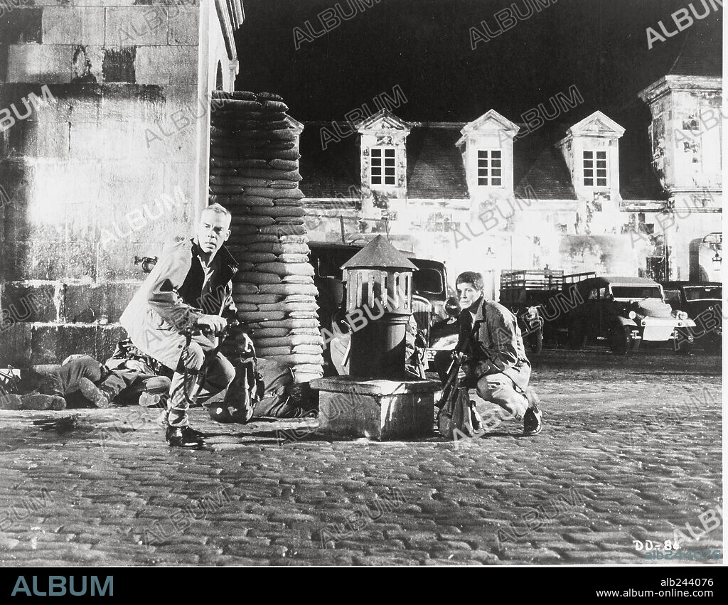 CHARLES BRONSON and LEE MARVIN in THE DIRTY DOZEN, 1967, directed by ROBERT ALDRICH. Copyright M.G.M.