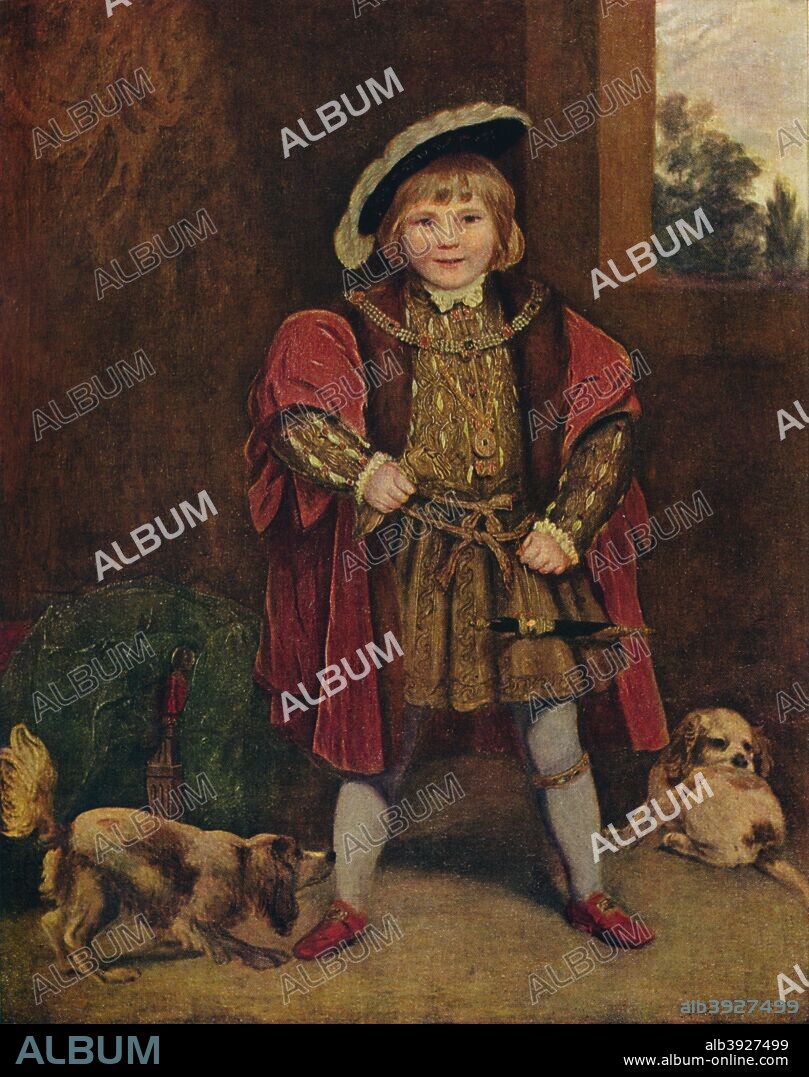 'Master Crewe as Henry VIII', 1775 (c1927). John Crewe (1772-1835) was second Baron Crewe. The painting is part of a private collection. From Beautiful Children, by Haldane Macfall. [T. C. & E. C. Jack, Ltd., London, c1927].