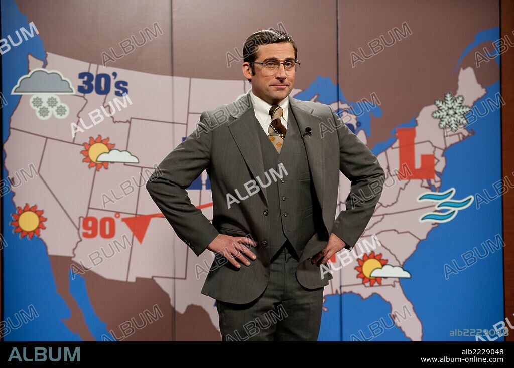 STEVE CARELL in ANCHORMAN 2: THE LEGEND CONTINUES, 2013, directed by ADAM MCKAY. Copyright PARAMOUNT PICTURES.
