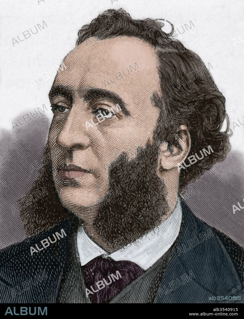 Jules Ferry (Saint-Dié, 1832-París, 1893). Político francés. Presidió la izquierda republicana en el Parlamento. Ministro de Instrucción Pública, redujo la influencia eclesiástica y apartó de las escuelas a las congregaciones religiosas instaurando la gratuidad de la enseñanza. Grabado por R. Cremer. Coloreado.