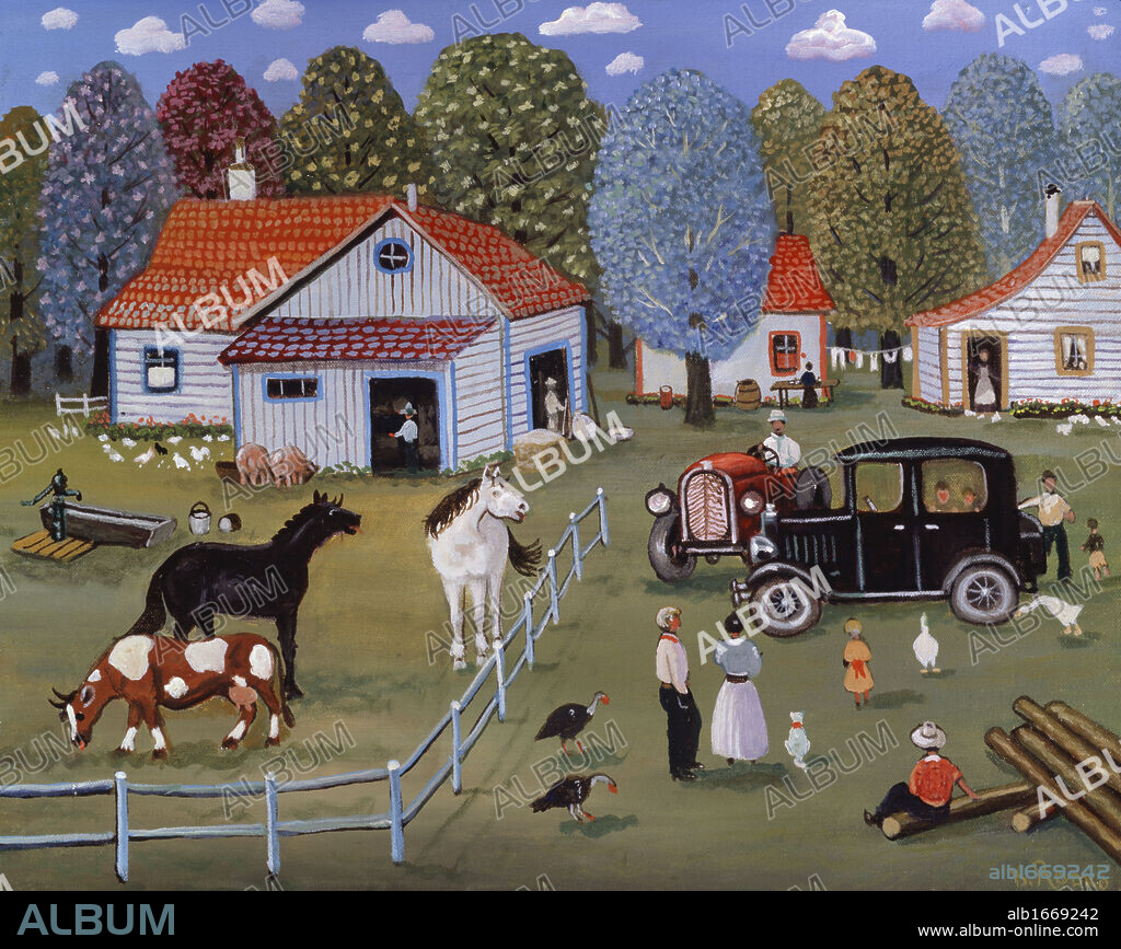 A Farmers Domain  Konstantin Rodko (1908-1995/Russian)  Oil on canvas.