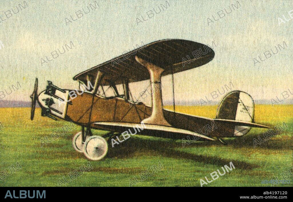 Udet U 12b Flamingo, 1920s, (1932). The Flamingo, German aerobatic sports plane and trainer aircraft with 100 horse power air-cooled Siemens engine. From "Die Eroberung Der Luft", (The Conquest of the Air), cigarette card album produced by the Garbáty cigarette factory, 1932. Eugene and Moritz Garbáty, who were Jewish, were driven out of business by the Nazis in the late 1930s, and forced to sell their factory which lay empty for over 70 years. [Garbaty Cigarettenfabrik, Berlin-Pankow, 1932].