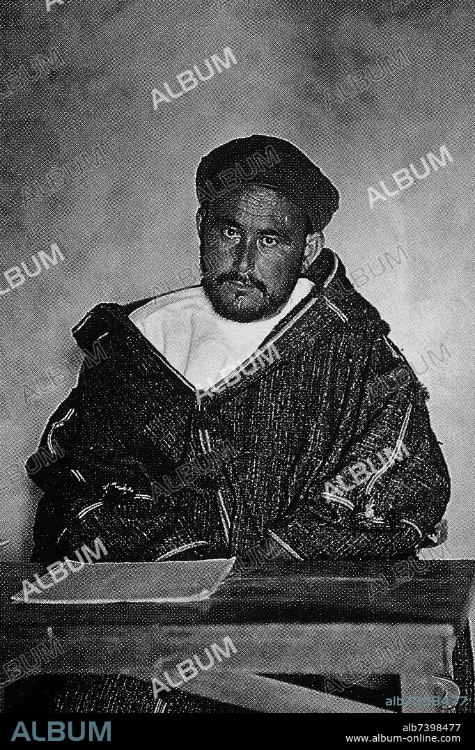 ALFONSO SÁNCHEZ PORTELA. RETRATO DEL EMIR DEL RIF ABD EL- KRIM, 1922, FMIII.
