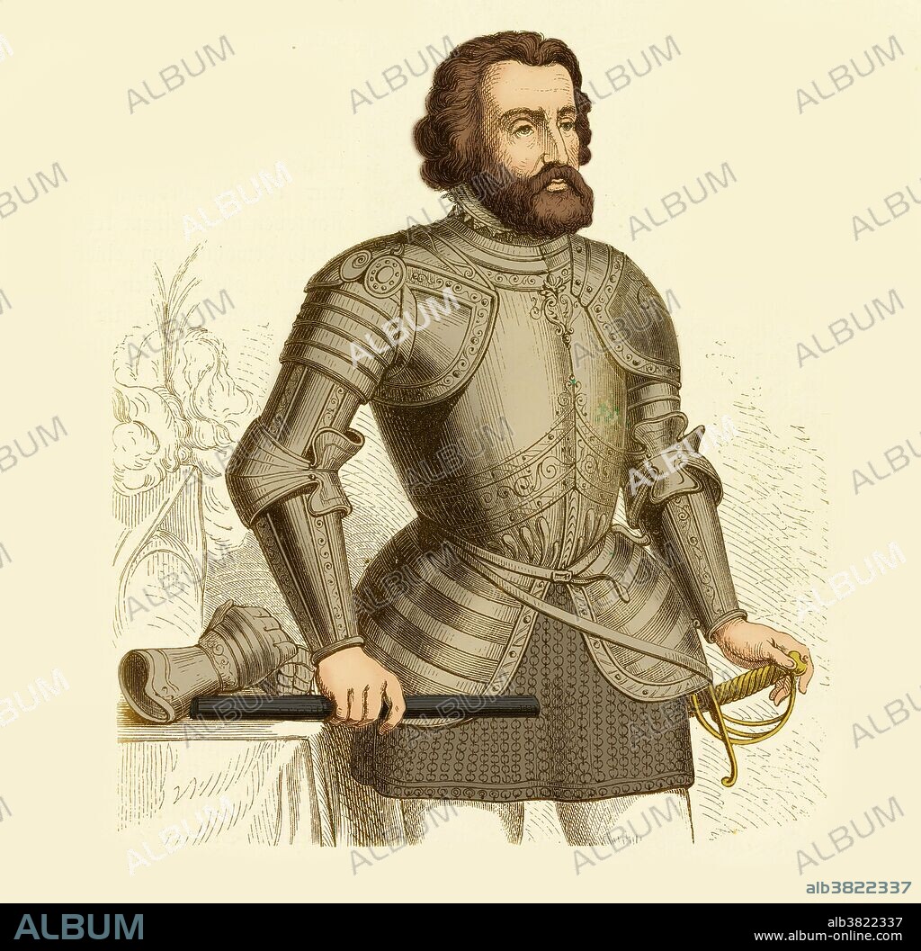 HernÃ¡n CortÃ©s de Monroy y Pizarro (1485 - December 2, 1547) was a Spanish Conquistador. Born at Medellin into minor nobility, and after studying at Salamanca he chose to look for his fortune in Hispaniola and later Cuba. In 1519, against the orders of the Governor, he led an expedition to the mainland that caused the fall of the Aztec Empire and brought large portions of mainland Mexico under the rule of the King of Castile. He used a native woman, DoÃ±a Marina, as an interpreter; she would later bear him a son. When the Governor of Cuba sent emissaries to arrest CortÃ©s, he fought them and won. He wrote letters directly to the king asking to be acknowledged for his successes instead he was punished for mutiny. After he overthrew the Aztec Empire, CortÃ©s was awarded the title of MarquÃ©s del Valle de Oaxaca. In 1541 he returned to Spain, where he died, in 1547, an embittered 61 year old man.