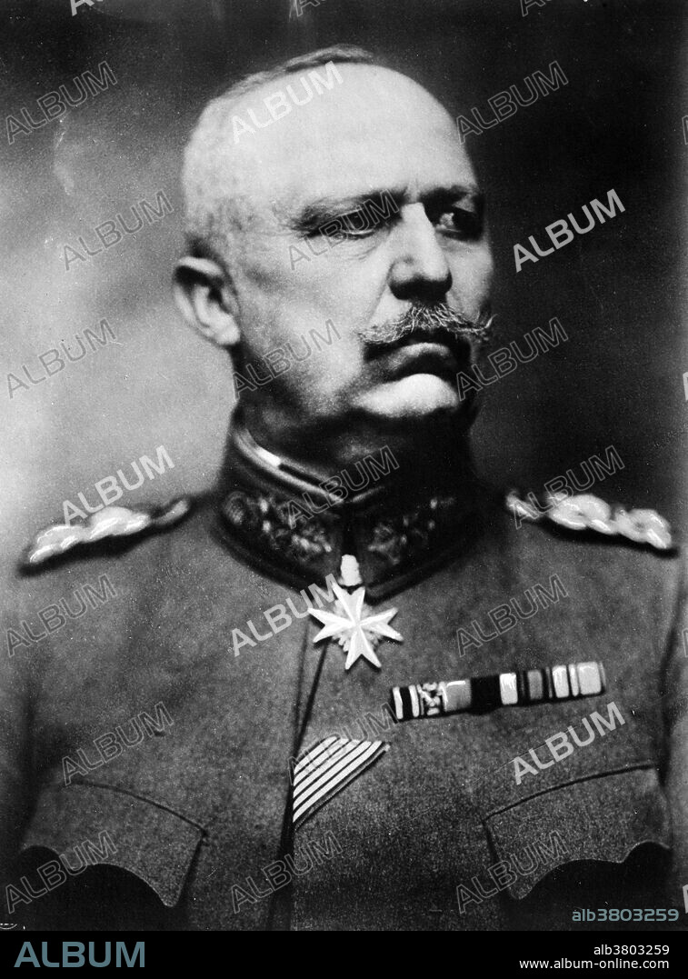 Erich Friedrich Wilhelm Ludendorff (April 9 1865 - December 20, 1937) was a German general. From August 1916 his appointment as Quartermaster general made him joint head (with Paul von Hindenburg), and chief engineer behind the management of Germany's effort in World War I until his resignation in October 1918. After the war, Ludendorff became a prominent nationalist leader, and a promoter of the stab-in-the-back legend, convinced that the German Army had been betrayed by Marxists and Republicans in the Versailles Treaty. He took part in the unsuccessful coups d'Ã©tat of Wolfgang Kapp in 1920 and the Beer Hall Putsch of Adolf Hitler in 1923, and in 1925 he ran for president against his former colleague, Paul von Hindenburg. From 1924 to 1928 he represented the German VÃ¶lkisch Freedom Party in the German Parliament. In January 1933, on the occasion of Hitler's appointment as Chancellor by President Hindenburg, Ludendorff told him, "I solemnly prophesy that this accursed man will cast our Reich into the abyss and bring our nation to inconceivable misery. Future generations will damn you in your grave for what you have done." In 1935 he published Der Totale Krieg (The Total War) in which he argued that the entire physical and moral forces of the nation should be mobilized, because peace was merely an interval between wars. He died in 1937 at age of 72. Bain News Service, no date recorded on caption card.