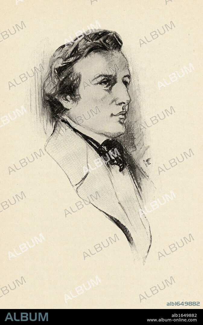 Frederic Francois Chopin, 1810-1849. Polish composer and outstanding pianist. Portrait by Chase Emerson. American artist 1874-1922.