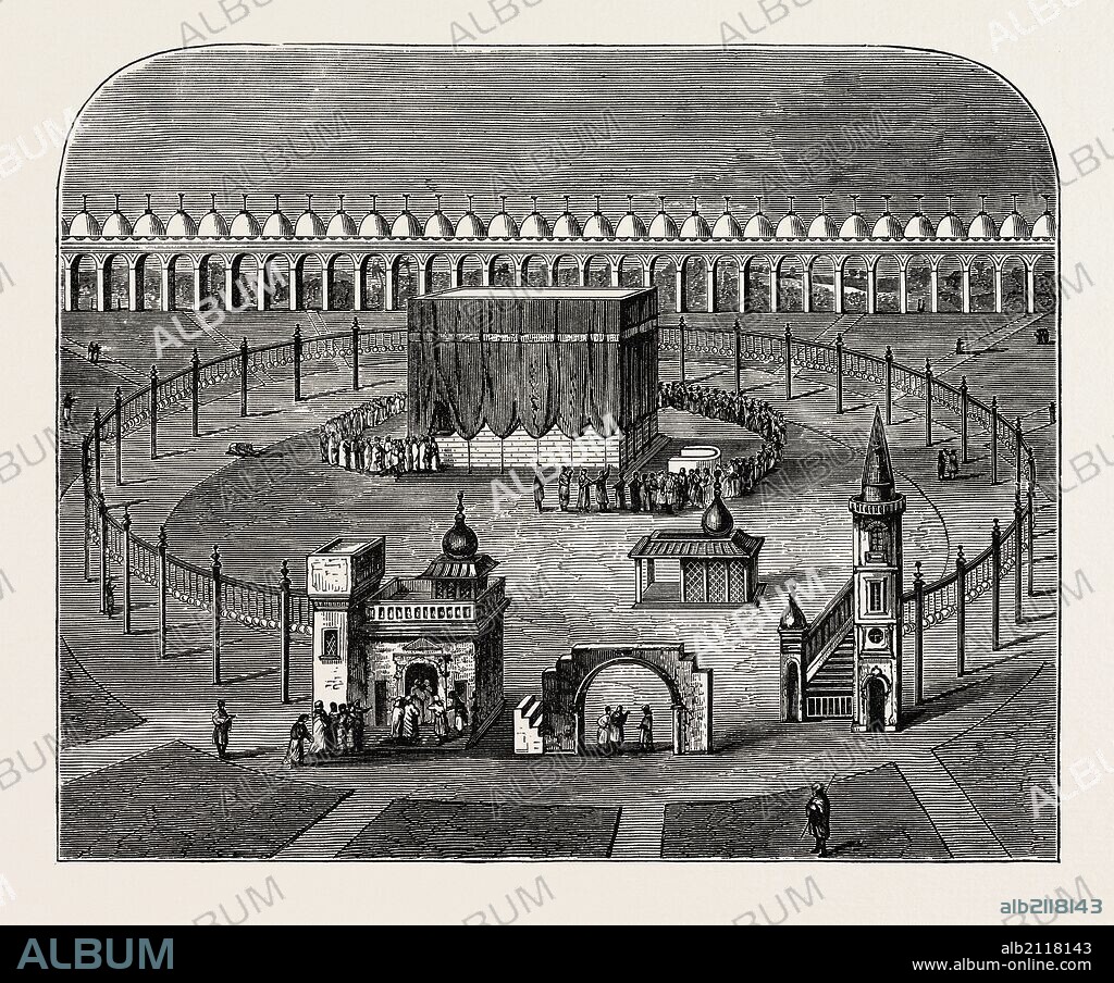 THE KAABA, OR "KISSING STONE " ENCLOSURE AT MECCA. Mecca, Bakkah. also transliterated as Makkah, is a city in the Hejaz and the capital of Makkah Province in Saudi Arabia.
