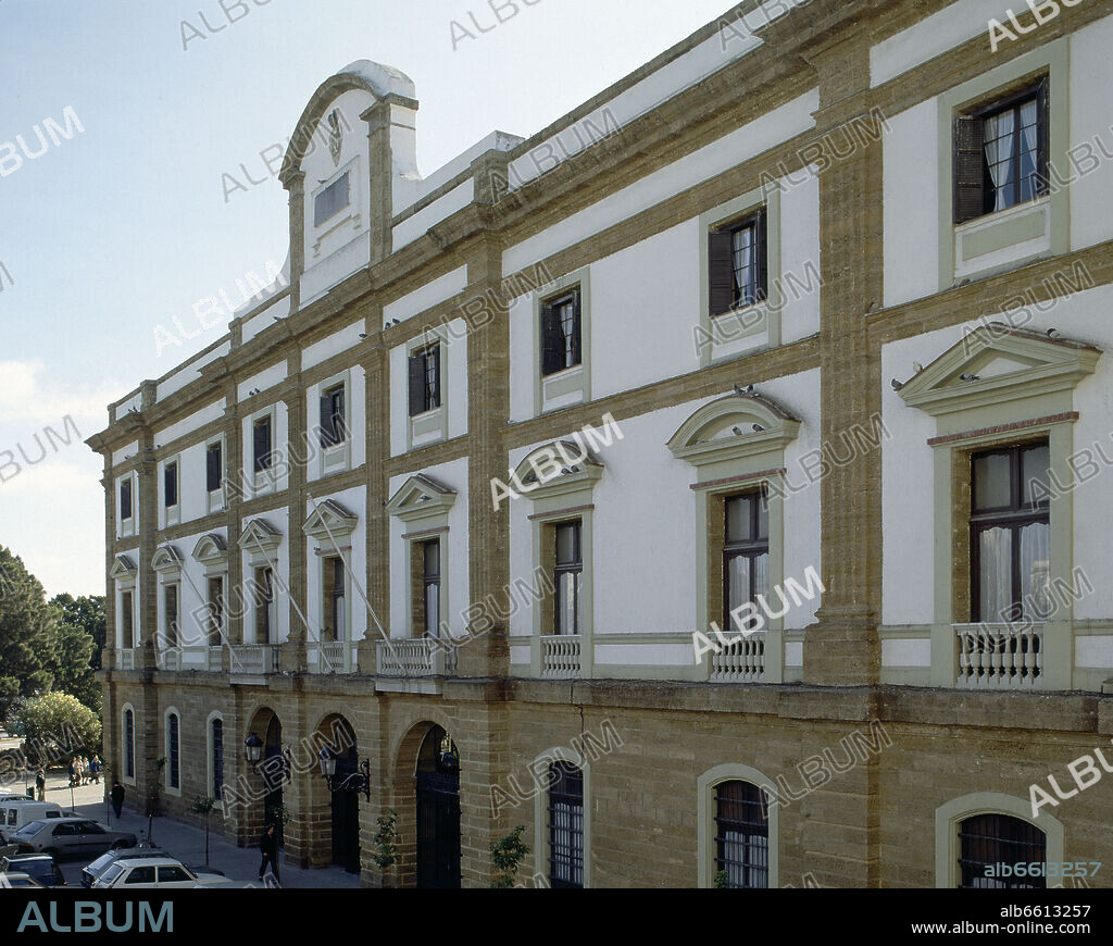 JUAN CABALLERO. PALACIO DE LA ADUANA DE CADIZ SEDE DE LA DIPUTACION PROVINCIAL - 1784.