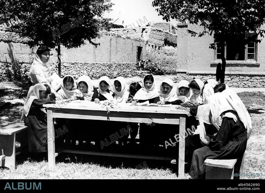 Outdoor school in Kabul. 1960.