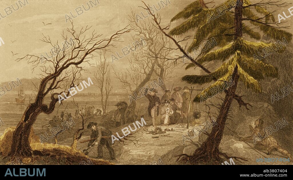 Landing of the Pilgrims at Plymouth, December 21, 1620. Plymouth Rock is the traditional site of disembarkation of William Bradford and the Mayflower Pilgrims who founded Plymouth Colony in 1620. It is an important symbol in American history. Founded by a group of Separatists and Anglicans, who together later came to be known as the Pilgrims, Plymouth Colony was, along with Jamestown, Virginia, one of the earliest successful colonies to be founded by the English in North America and the first sizable permanent English settlement in the New England region. the citizens of Plymouth were fleeing religious persecution and searching for a place to worship as they saw fit. The social and legal systems of the colony became closely tied to their religious beliefs, as well as English custom.