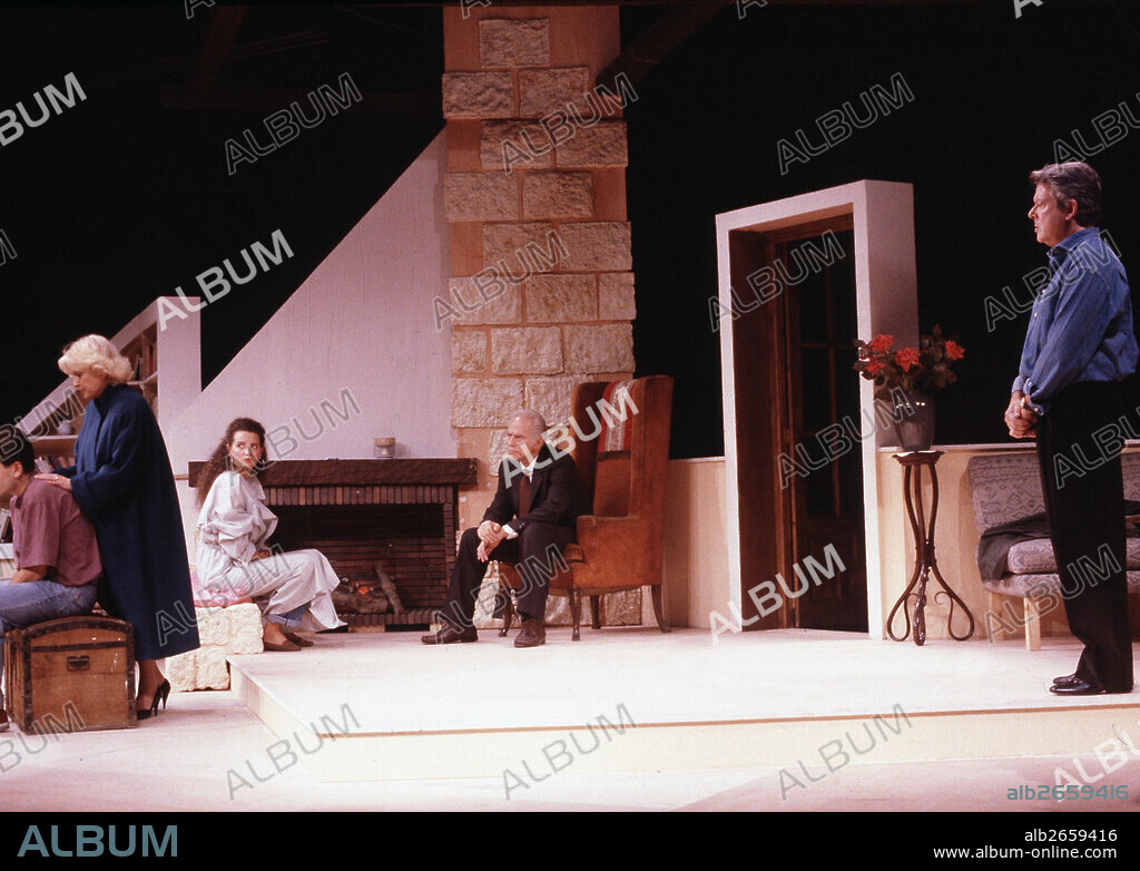LUCA DE TENA , MARIA LUISA. ESCRITORA ESPAÑOLA. " UN MILLON POR UNA ROSA " REPRESENTACION TEATRAL EN MADRID , AÑO 1990. DIRECCION , RAMON BALLESTEROS ACTORES. AITANA SANCHEZ GIJON. VICENTE PARRA.