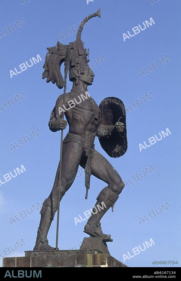 CARLOS ESPINO. MONUMENTO A CUAUHTEMOC ULTIMO EMPERADOR AZTECA.
