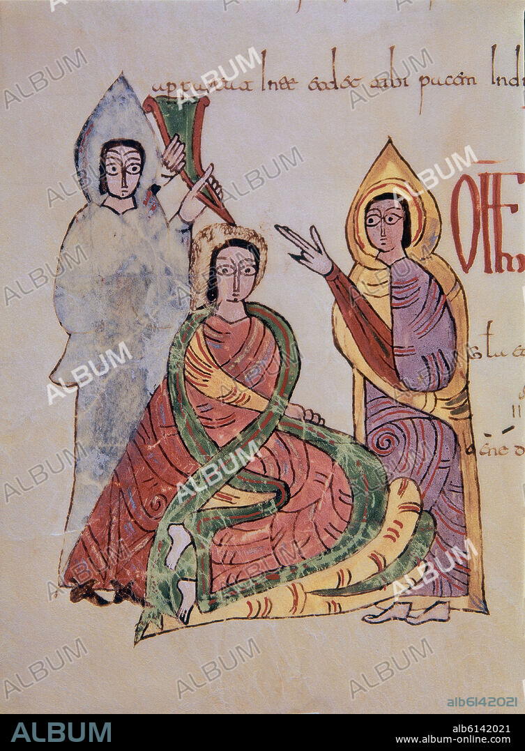 ANTIFONARIO DE LEON - MANUSCRITO MOZARABE SIGLO XI - UNCION REGIA.
