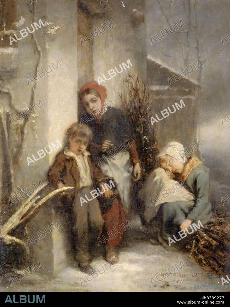 OCTAVE TASSAERT. The closed door, 1855.