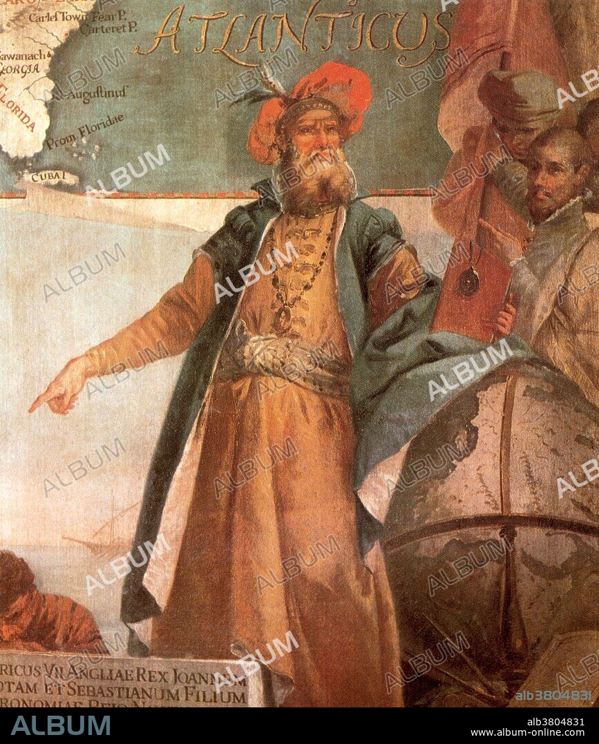 Portrait of John Cabot by Manescardi in the Doge's Palace in Venice. John Cabot (1450-1499) was an Italian navigator and explorer whose 1497 discovery of parts of North America is commonly held to have been the first European encounter with the continent of North America since the Norse Vikings in the eleventh century. The official position of the Canadian and United Kingdom governments is that he landed on the island of Newfoundland.