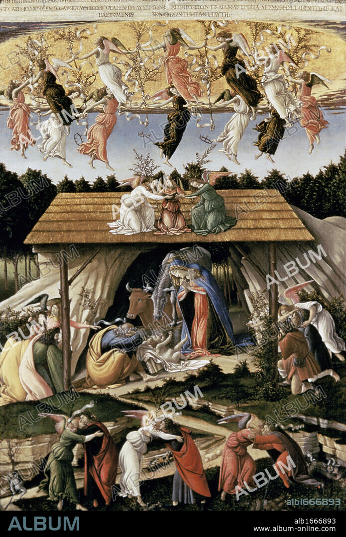 The Mystic Nativity  1501  Sandro Botticelli (1444-1510/Italian)  Oil on Canvas  National Gallery, London, England.