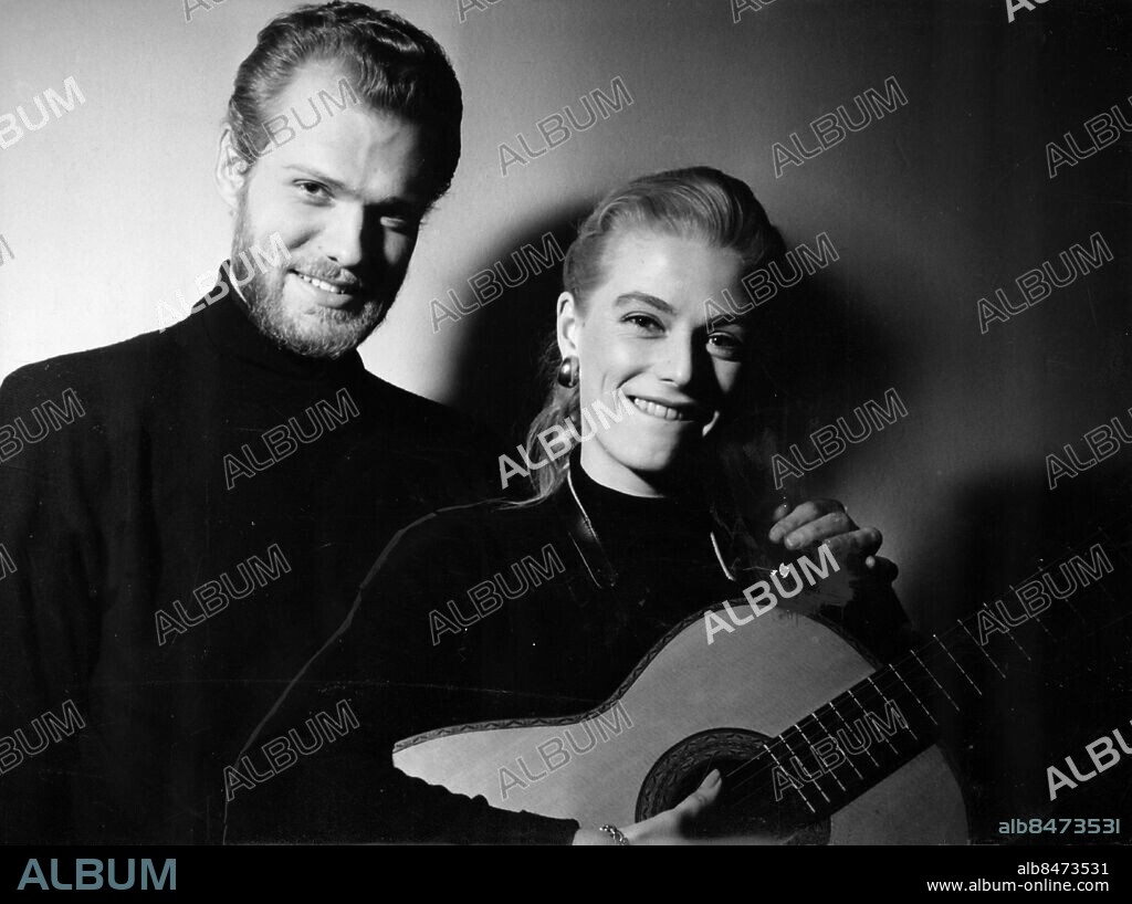 Nina & Fredrik. Nina & Fredrik sång musik Danmark portr 1958. Foto: Sydsvenskan / IBL Bildbyrå.
