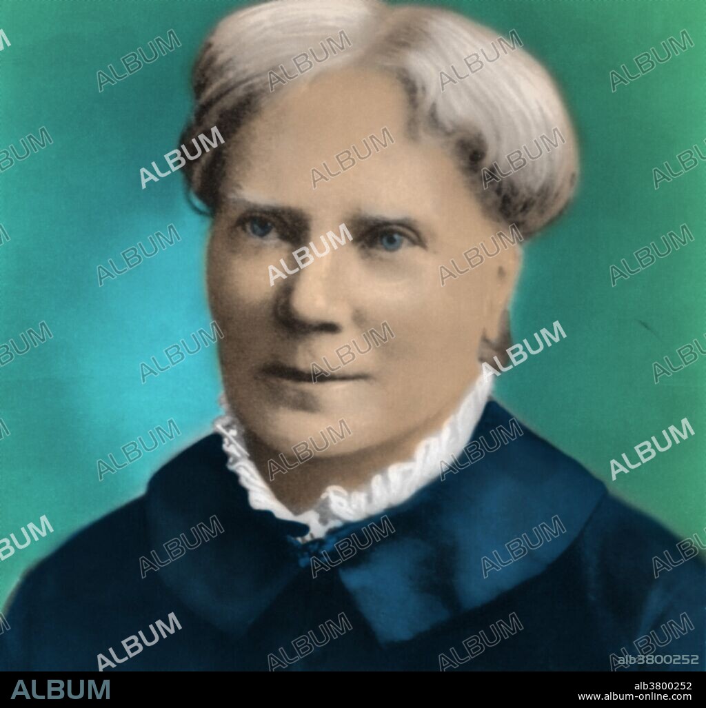 Elizabeth Blackwell. Drawing of Elizabeth Blackwell (1821-1910), first woman to become a doctor in her own right in Britain. Born in Britain, Blackwell emigrated with her family to the United States (USA) in 1832. She was accepted by Geneva College in New York to study medicine because her application was thought to be a joke. Graduating in 1849, she received further training in London and Paris and was placed on the British Medical Association's register in 1859. In the USA she lectured on hygiene and opened a dispensary which she expanded to a medical college. She returned to Britain in 1869 to practice medicine until her retirement.