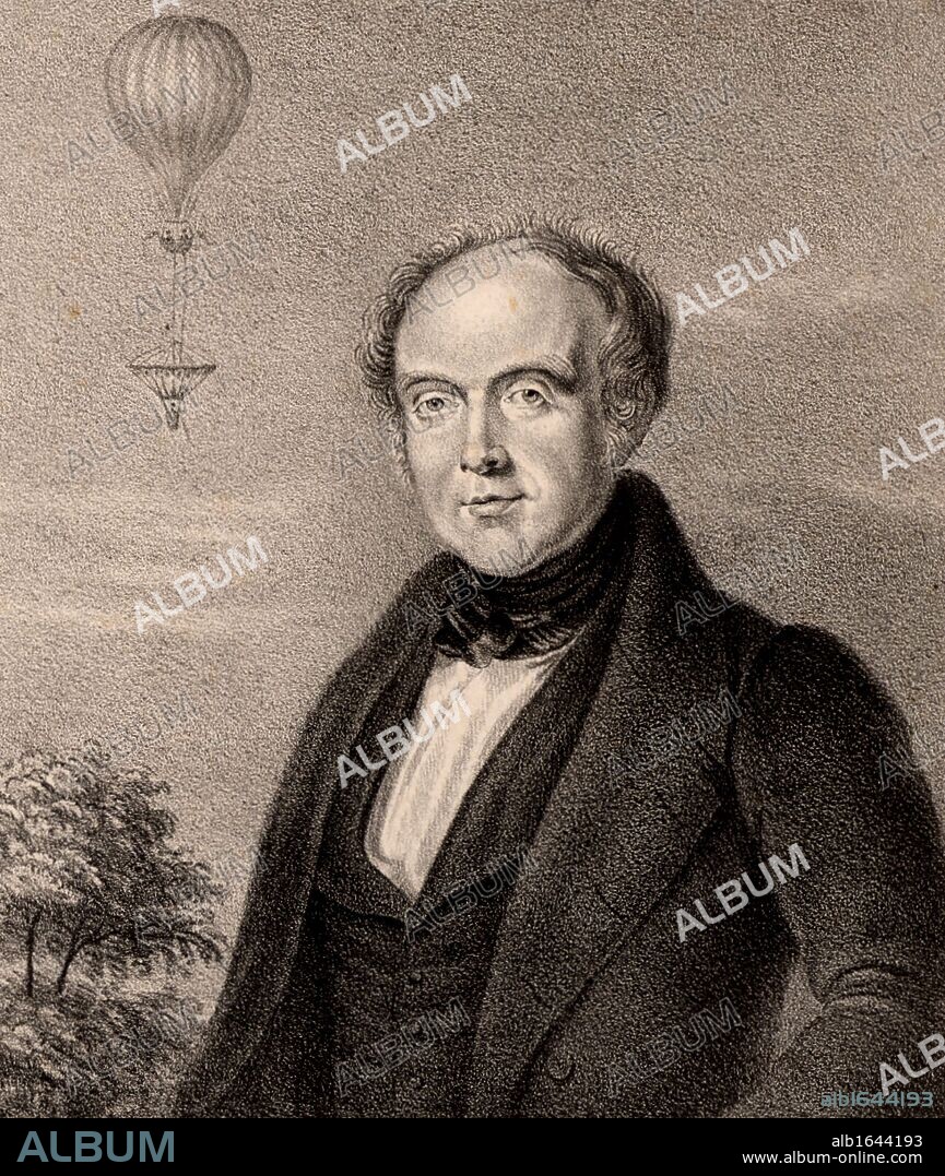 Edward Spencer (b1799) English lawyer who accompanied the balloonist Charles Green on many ascents.  On 24 July 1837 a balloon piloted by Green and Spencer rose from Vauxhall Gardens, London.  The painter and amateur scientist Robert Cocking ascended with them to test his new parachute. At 5,000 ft (1,524 m) Cocking left the balloon and began his fatal parachute jump.  Lithograph 1839.  (Photo by: Universal History Archive/UIG via Getty Images).