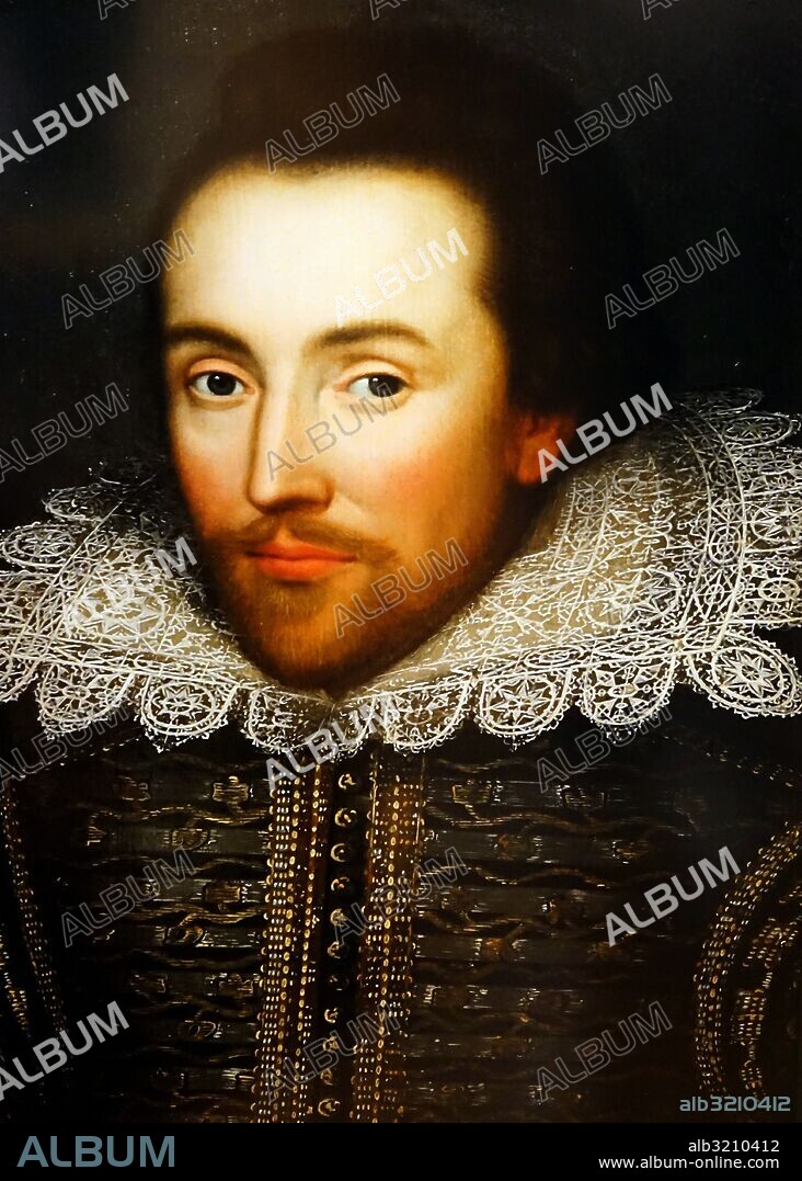 The Cobbe portrait, an early Jacobean panel painting of a gentleman thought to have been William Shakespeare. Dated 17th Century.