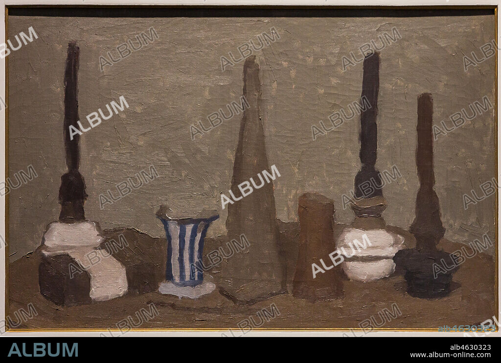 Museo Novecento: "Still Life", by Giorgio Morandi, 1932 - 5. Oil painting on canvas.
