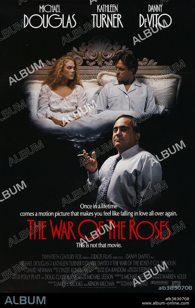 Poster de LA GUERRA DE LOS ROSE, 1989 (THE WAR OF THE ROSES), dirigida por DANNY DEVITO. Copyright 20TH CENTURY FOX.