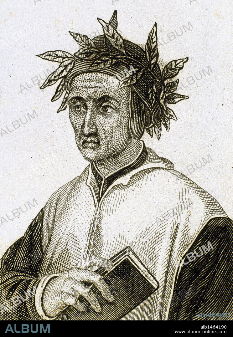 Dante Alighieri (1265-1321). Italian poet. Engraving.