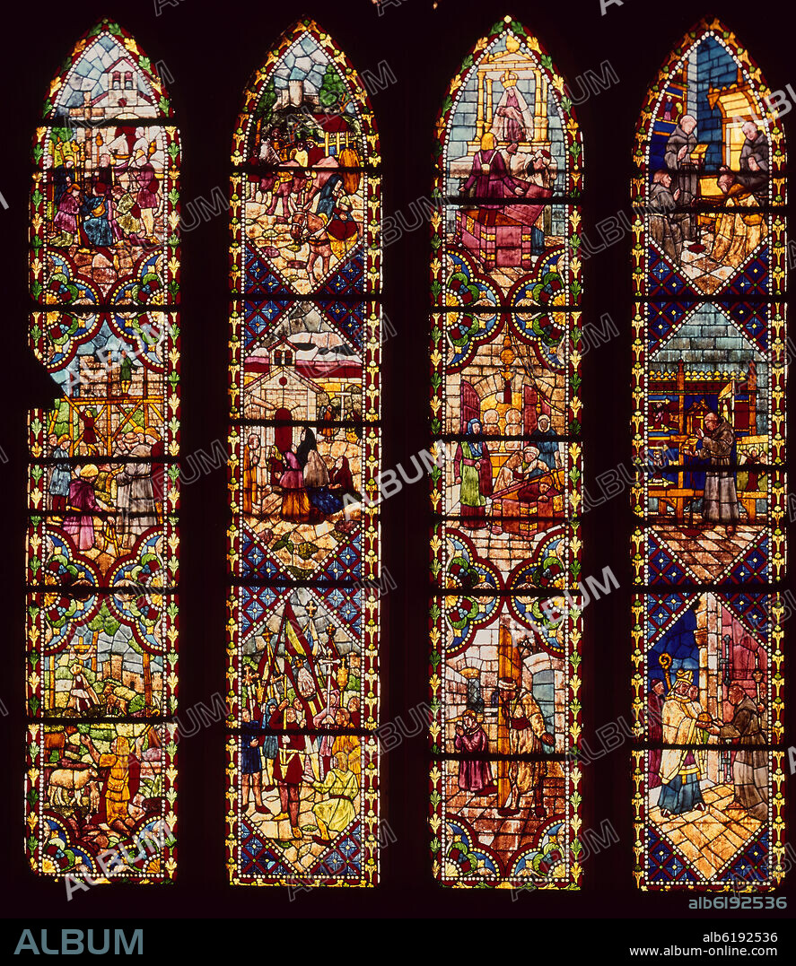 VIDRIERAS DEL CRUCERO DE LA CATEDRAL DE LEON.