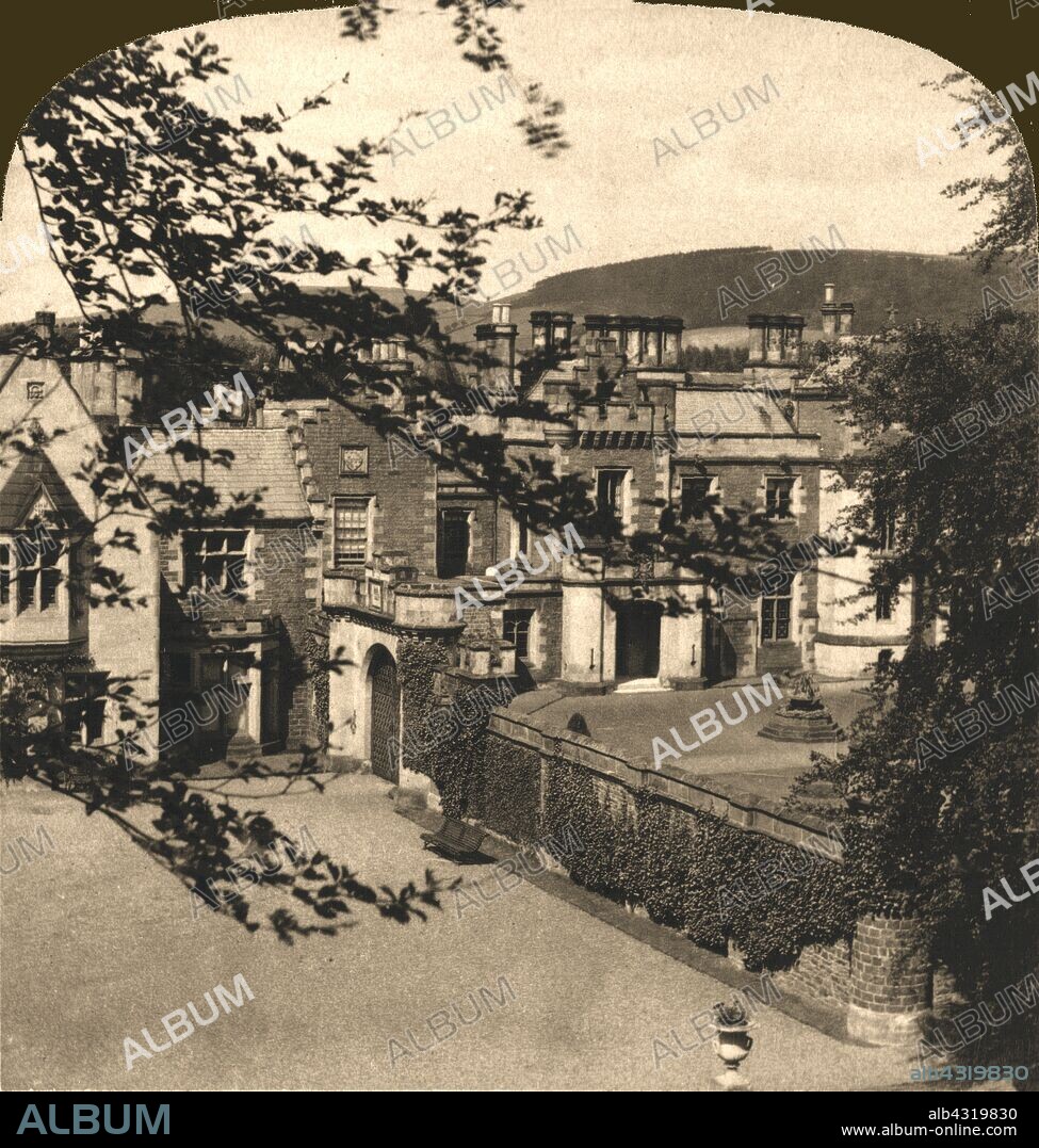 WORKS AND SUN SCULPTURE STUDIOS. 'Abbotsford, Home of Sir Walter Scott, Scotland', 1896. From "Underwood and Underwood Publishers, New York-London-Toroto Canada-Ottawa Kansas.".