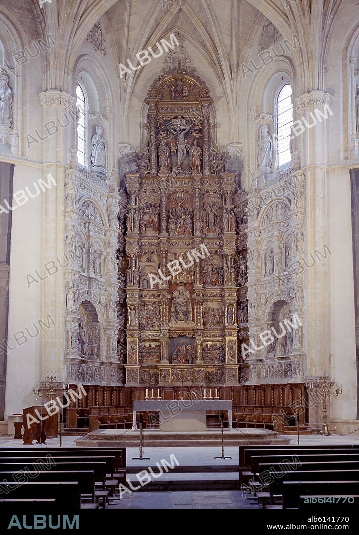 JUAN RODRIGUEZ (? / 1544) Y LUCAS GIRALDO (S XVI). RETABLO MAYOR (SIGLO XVI) DE LA IGLESIA DEL MONASTERIO DEL PARRAL JUNTO AL SEPULCRO DEL MARQUES DE VILLENA.