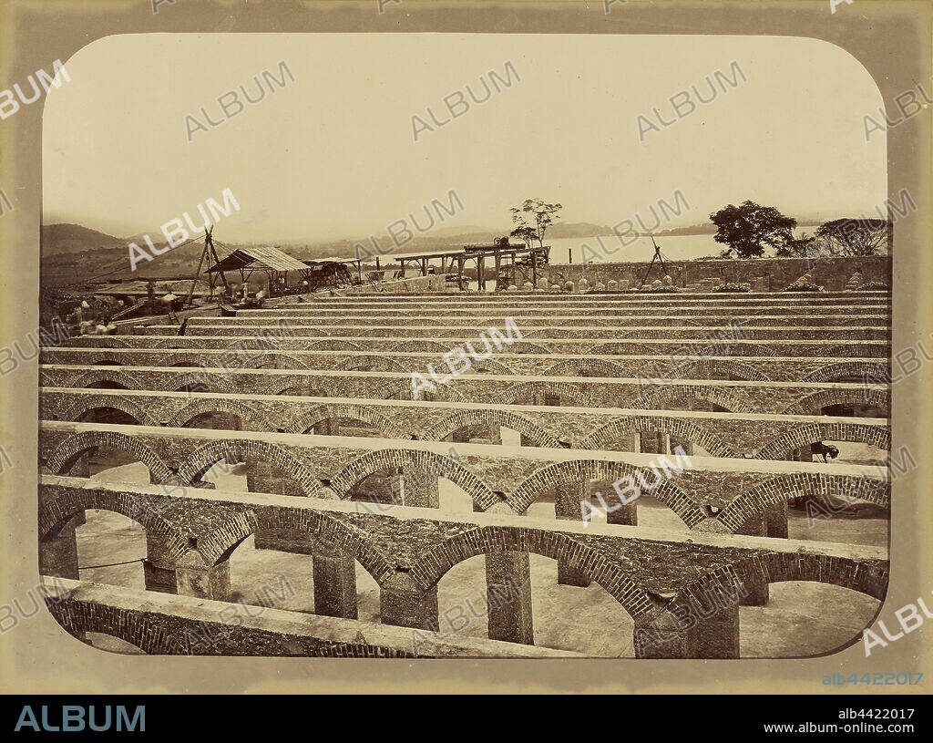 Obras do Abastecimento d'Agua do Rio de Janeiro, Reservatorio de D. Pedro II (Morro do Pedregulho), vista interior da Caixa em construccao (1879), Marc Ferrez (Brazilian, 1843 - 1923), Rio de Janeiro, Brazil, 1879, Albumen silver print, 25.8 x 35.5 cm (10 3/16 x 14 in.).