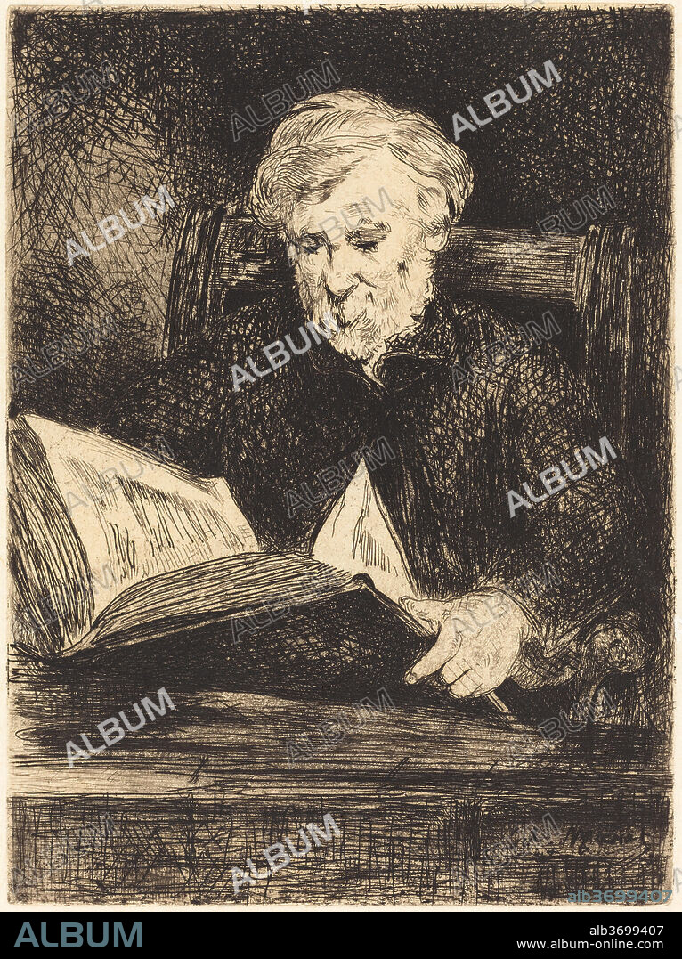 EDOUARD MANET. The Reader (Le liseur). Dated: 1861. Medium: etching.
