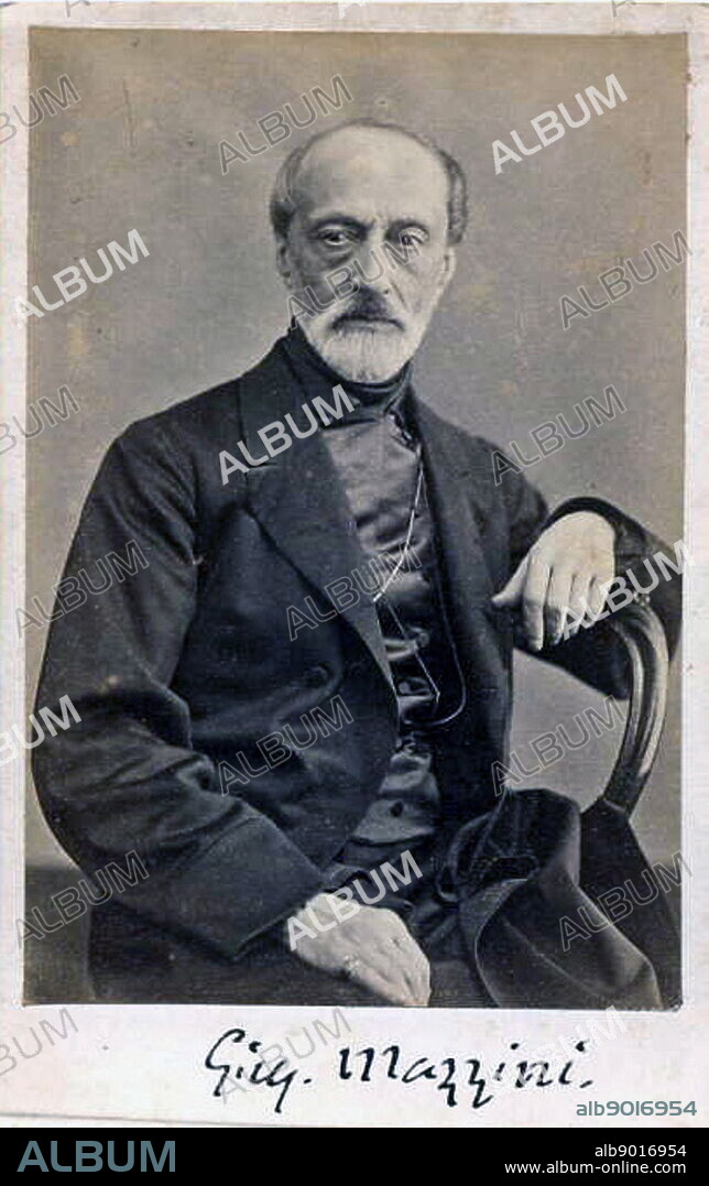 Giuseppe Mazzini (1805 - 1872) Italian politician, journalist, and activist for the unification of Italy and spearhead of the Italian revolutionary movement. His efforts helped bring about the independent and unified Italy in place of the several separate states.