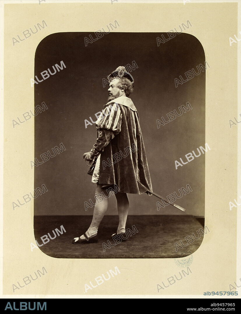 Taillade in the role of Simon Renard, Carjat, Etienne, Photographer, En 9-1873, 2nd half of the 19th century, Maison de Victor Hugo - Hauteville House, Photography, Albumen paper print, Paris, Dimensions - Work: Height: 26.2 cm, Width: 19.6 cm, Dimensions - original mounting: Height: 42 cm, Width: 29.5 cm, Dimensions: Height: 50 cm, Width: 40 cm.