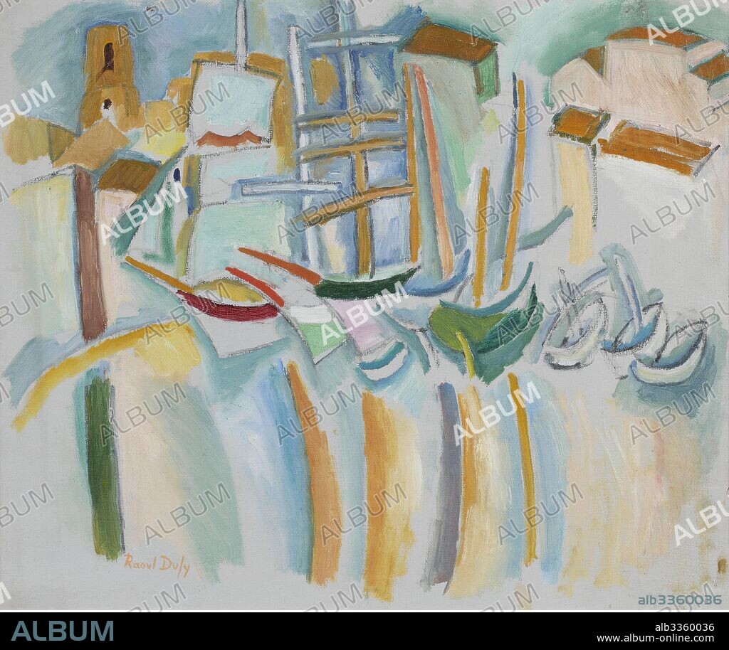 RAOUL DUFY. Ships and boats in Martigues.