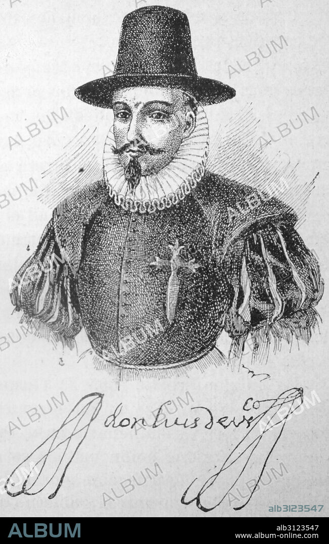 Luis de Velasco 1534- 1617. Spanish nobleman viceroy of New Spain 1590 - 1595, and again 1607 to 1611. Viceroy of Peru 1596 to 1604.
