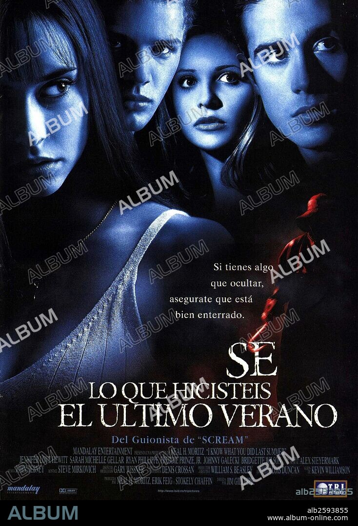 Poster of I KNOW WHAT YOU DID LAST SUMMER, 1997, directed by JIM GILLESPIE. Copyright MANDALAY ENTERTAIMENT.