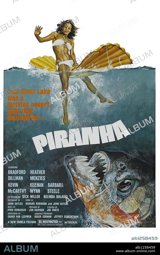 Poster of PIRANHA, 1978, directed by JOE DANTE. Copyright NEW WORLD PICTURES.