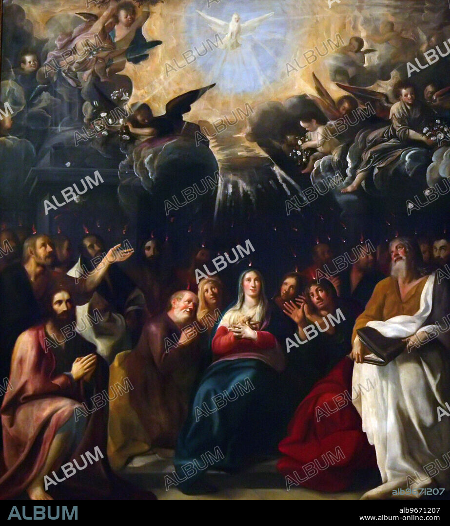 JUAN DE ROELAS. ROELAS , JUAN DE LAS. PINTOR Y RELIGIOSO ESPAÑOL . SEVILLA 1558 -1625. VENIDA DEL ESPIRITU SANTO. OLEO DEL 1615 PROCEDENTE DE LA IGLESIA DEL HOSPITAL DEL ESPIRITU SANTO DE SEVILLA. MUSEO DE BELLAS ARTES DE SEVILLA.